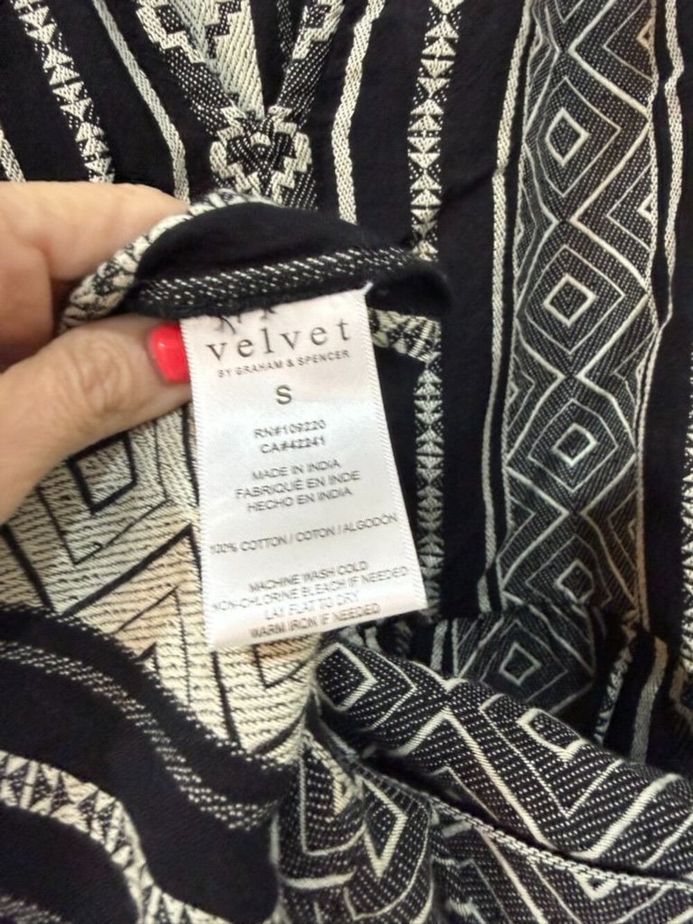 Velvet By Graham & Spencer Black & White Tiered Mini Dress Size Small - Picture 5 of 7